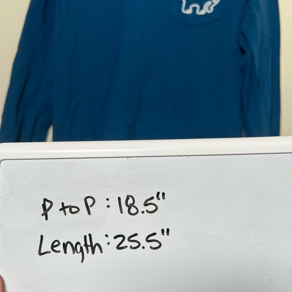 Ivory Ella Long Sleeve Pocket Logo Tee Size S - Picture 5 of 6